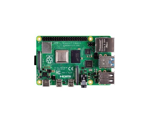 Одноплатный компьютер Raspberry Pi 4 Model B (RA502) Retail, 2GB RAM, Broadcom BCM2711 Quad core Cortex-A72 (ARM v8) 64-bit SoC @ 1.5GHz CPU, WiFi, Bluetooth, 40-pin GPIO, 2xUSB 3.0, 2xUSB 2.0,2x micro-HDMI,CSI camera port,DSIdisplay port,MicroSD por