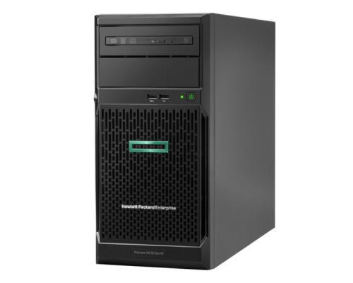 Сервер ProLiant ML30 Gen10 E-2224 Hot Plug Tower(4U)/Xeon4C 3.4GHz(8MB)/1x16GB2UD_2666/S100i(ZM/RAID 0/1/10/5)/noHDD(4)LFF/noDVD/iLOstd(no port)/1NHPFan/PCIfan-baffle/2x1GbEth/1x350W(NHP), analog P06785-425