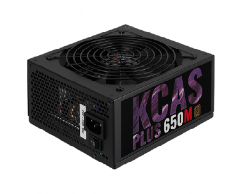 Блок питания Aerocool 650W Retail KCAS PLUS 650M, 80 PLUS Bronze, ATX v2.4, модульный, fan 14cm, 4x PCI-E [6+2-Pin], 7x SATA, 4x MOLEX