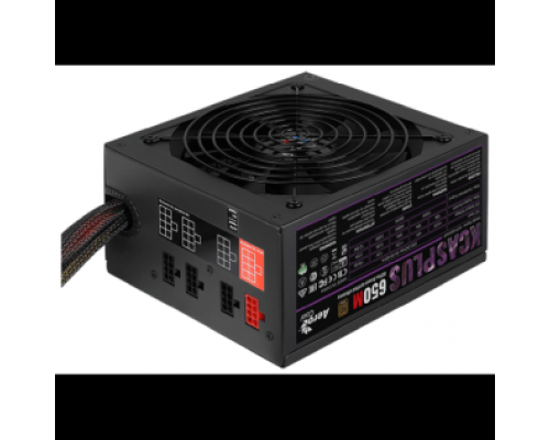 Блок питания Aerocool 650W Retail KCAS PLUS 650M, 80 PLUS Bronze, ATX v2.4, модульный, fan 14cm, 4x PCI-E [6+2-Pin], 7x SATA, 4x MOLEX