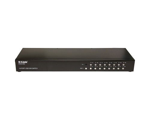 Переключатель KVM D-Link KVM-450, Stackable rack mount 16-port KVM Switch