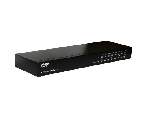 Переключатель KVM D-Link KVM-450, Stackable rack mount 16-port KVM Switch