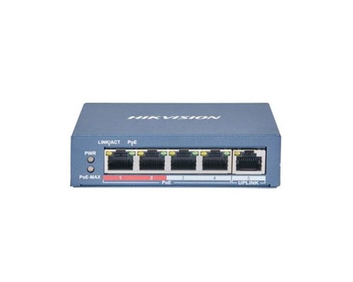 Коммутатор 4PORT 100M POE DS-3E0105P-E/M(B) HIKVISION