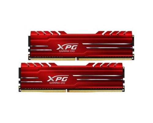 Память DDR4 16GB ADATA DDR4 2666 DIMM GAMMIX D10 Red Gaming Memory AX4U266638G16-DRG Non-ECC, CL16, 1.2V, 1024x8, Kit (2x8GB), RTL