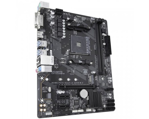 Материнская плата GA-A320M-H, Socket AM4, AMD A320, 2xDDR4-2667, DVI-D+HDMI, 1xPCI-Ex16, 2xPCI-Ex1, 4xSATA3(RAID 0/1/10), 1xM.2, 8 Ch Audio, GLan, (2+4)xUSB2.0, (4+2)xUSB3.1, 2xPS/2, mATX, OEM