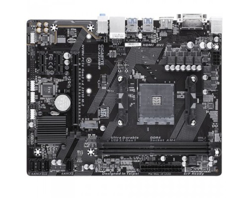 Материнская плата GA-A320M-H, Socket AM4, AMD A320, 2xDDR4-2667, DVI-D+HDMI, 1xPCI-Ex16, 2xPCI-Ex1, 4xSATA3(RAID 0/1/10), 1xM.2, 8 Ch Audio, GLan, (2+4)xUSB2.0, (4+2)xUSB3.1, 2xPS/2, mATX, OEM