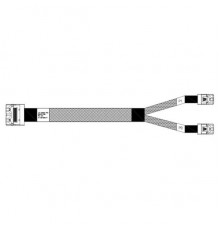 Кабель Cable, Slimline SASx8 (SFF8654) -to- 2 SAS HD (White) x4 (SFF8643), SMC, 1M                                                                                                                                                                        