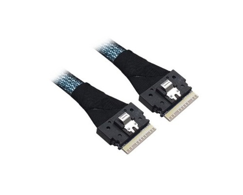 Кабель Cable, Slimline SASx8 (SFF8654) -to- Slimline SASx8 (SFF8654)+ SFF9402, 1M