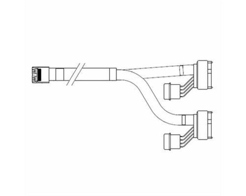 Кабель Cable, Slimline SASx8 (SFF8654) -to- 8x U.3 Direct, 1M