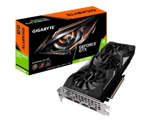 Видеокарта GigaByte GTX 1660 SUPER GAMING 6G ,GTX 1660 SUPER, 6Gb, DDR6, 192bit, DP*3, HDMI (GV-N166SGAMING-6GD) RTL