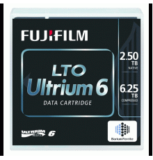 Ленточный носитель данных Fujifilm Ultrium LTO6 RW 6,25TB (2,5Tb native) bar code labeled Cartridge (for libraries & autoloaders) (analog C7976A + Label)                                                                                             