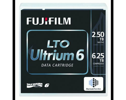 Ленточный носитель данных Fujifilm Ultrium LTO6 RW 6,25TB (2,5Tb native) bar code labeled Cartridge (for libraries & autoloaders) (analog C7976A + Label)