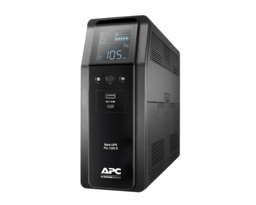 Источник бесперебойного питания для персональных компьютеров APC  Back-UPS Pro BR 1200VA/720W, Siave,8xC13 Outlets(2 Surge & 6 batt.), AVR, LCD, Data/DSL protect, USB