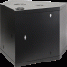 Шкаф настенный угловой, 6U 600x600, стеклянная дверь, черный