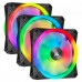 Вентилятор iCUE QL120 RGB [CO-9050098-WW] 120mm PWM Triple Fan with Lighting Node CORE