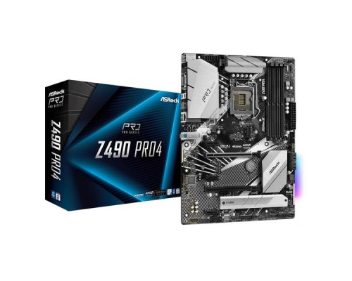 Материнская плата Z490 S1200 ATX Z490 PRO4 ASROCK