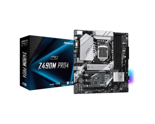 Материнская плата Z490 S1200 MATX Z490M PRO4 ASROCK