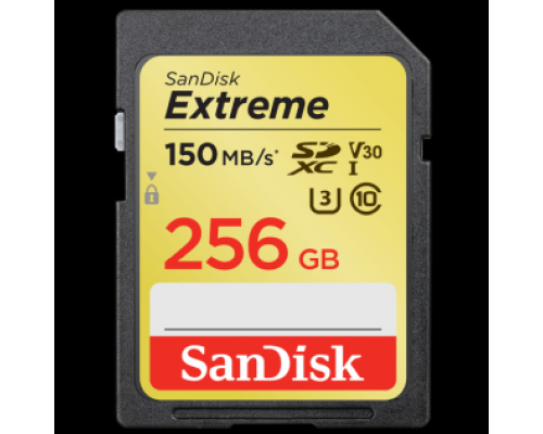 Флеш-накопитель Sandisk Карта памяти Sandisk Extreme SDXC Card 256GB 150MB/s V30 UHS-I U3