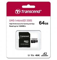 Флеш-накопитель Transcend Карта памяти Transcend 64GB SD Card UHS-I U3 A2                                                                                                                                                                                 