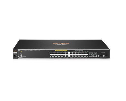 Коммутатор Aruba 2530 24 PoE+ Switch (Managed, L2, 24*10/100 + 2*10/100/1000 + 2*SFP, PoE+ 195W, Rackmount 19”)