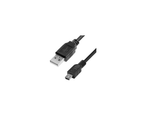 Кабель Greenconnect  1.8m USB 2.0, AM/mini 5P, черный, 28/28 AWG, экран, армированный, морозостойкий