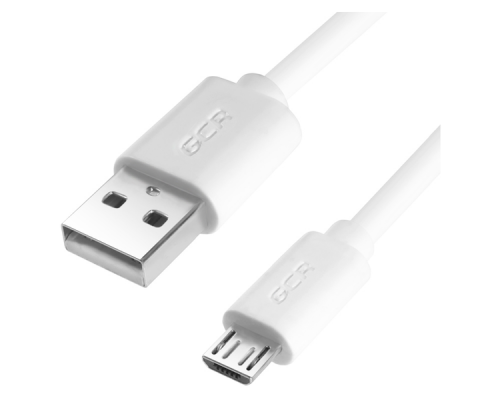 Кабель Greenconnect  0.5m USB 2.0, AM/microB 5pin, белый, 28/28 AWG, экран, армированный, морозостойкий, GCR-UA9MCB3-BB2S-0.5m