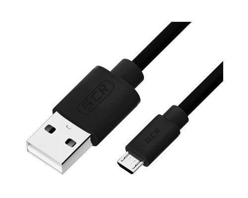 Кабель Greenconnect  0.3m USB 2.0, AM/microB 5pin, черный, 28/28 AWG, экран, армированный, морозостойкий, GCR-UA2MCB1-BB2S-0.3m