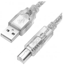 Кабель Greenconnect  0.75m USB 2.0, AM/BM, прозрачный, 28/26 AWG, Premium, экран, армированный, морозостойкий, GCR-51051                                                                                                                                  