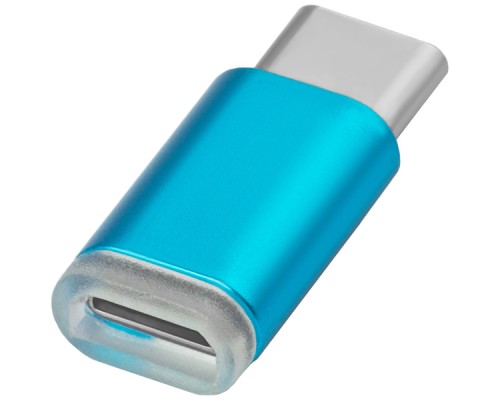 Переходник Greenconnect  USB Type C на micro USB 2.0, M/F, Greenconnect, голубой, GCR-UC3U2MF-BL