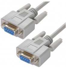 Кабель Greenconnect  COM RS-232 порта соединительный 1.0m GCR-DB9CF2F-1.0m, 9F / 9F Premium, серый, пластиковый пакет                                                                                                                                     