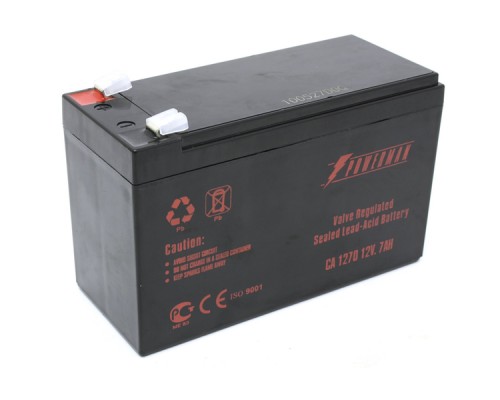 Аккумулятор сменный Battery POWERMAN Battery CA1270, voltage 12V, capacity 7Ah, max. discharge current 105A, max. charge current 2.1A, lead-acid type AGM, type of terminals F2, 151mm x 65mm x 94mm, 2.2 kg.