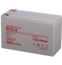 Аккумулятор сменный Battery CyberPower Professional series RV 12-9, voltage 12V, capacity (discharge 20 h) 9Ah, capacity (discharge 10 h) 8.5Ah, max. discharge current (5 sec) 120A, max. charge current 2.7A, lead-acid type AGM, terminals F2, LxWxH 15