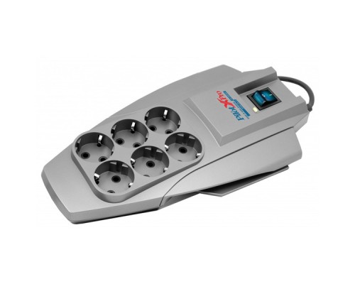 Сетевой фильтр Surge protector Pilot X-PRO 6 outlets 10A / 2.2kVt, 3m, Zero Start, bimetal fuse, microprocessor