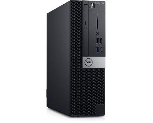 Неттоп Dell Optiplex 7070 SFF Intel Core i7 9700(3Ghz)/8192Mb/256SSDGb/DVDrw/UHD 630/war 3y/black/Linux/TPM