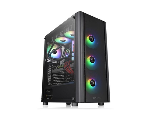 Корпус Thermaltake Case V250 TG ARGB/Black/Win/SPCC/Tempered Glass*1/120mm Addressable RGB Fans*3 + 120mm Standard Fan*1/MB Sync