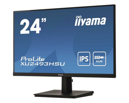 Монитор жидкокристаллический Iiyama Монитор LCD 23.8'' 16:9 1920х1080(FHD) IPS, nonGLARE, 250cd/m2, H178°/V178°, 1000:1, 80М:1, 16.7M, 4ms, VGA, HDMI, DP, USB, Tilt, Speakers, 3Y, Black