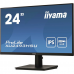 Монитор жидкокристаллический Iiyama Монитор LCD 23.8'' 16:9 1920х1080(FHD) IPS, nonGLARE, 250cd/m2, H178°/V178°, 1000:1, 80М:1, 16.7M, 4ms, VGA, HDMI, DP, USB, Tilt, Speakers, 3Y, Black