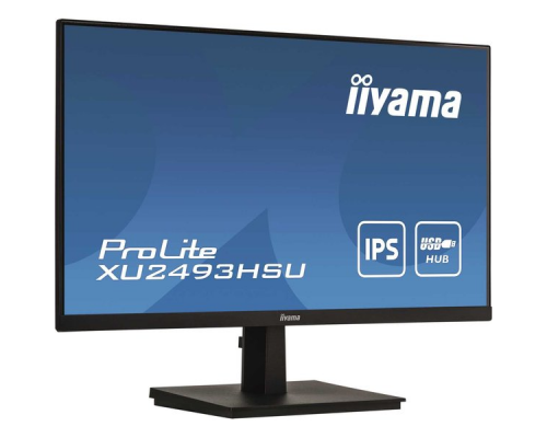 Монитор жидкокристаллический Iiyama Монитор LCD 23.8'' 16:9 1920х1080(FHD) IPS, nonGLARE, 250cd/m2, H178°/V178°, 1000:1, 80М:1, 16.7M, 4ms, VGA, HDMI, DP, USB, Tilt, Speakers, 3Y, Black