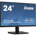 Монитор жидкокристаллический Iiyama Монитор LCD 23.8'' 16:9 1920х1080(FHD) IPS, nonGLARE, 250cd/m2, H178°/V178°, 1000:1, 80М:1, 16.7M, 4ms, VGA, HDMI, DP, USB, Tilt, Speakers, 3Y, Black