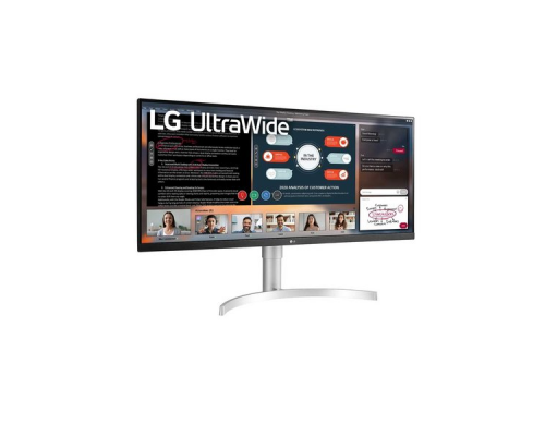 Монитор жидкокристаллический LG Монитор LCD 34'' [21:9] 2560х1080(UW-UXGA) IPS, nonGLARE, 400cd/m2, H178°/V178°, 1000:1, 16.7M, 5ms, 2xHDMI, DP, Height adj, Tilt, Speakers, Audio out, 2Y, White