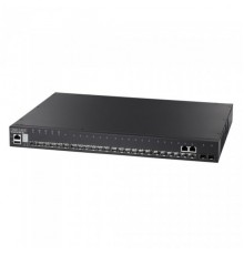 Коммутатор ECS4510-28F Edge-corE 22 x GE SFP + 2 x GE Combo (RJ45/SFP) + 2 x 10G SFP+ ports + 1 x expansion slot (for dual 10G SFP+ ports) L2+ Stackable Switch w/ 1 x RJ45 console port, 1 x USB type A storage port, RPU connector, Stack up to 4 units 