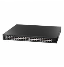 Коммутатор ECS4510-52P Edge-corE 48 x GE + 2 x 10G SFP+ ports + 1 x expansion slot (for dual 10G SFP+ ports) L2+ Stackable Switch w/ 1 x RJ45 console port, 1 x USB type A storage port, RPU connector,  Stack up to 4 units, PoE Budget max. 780W        