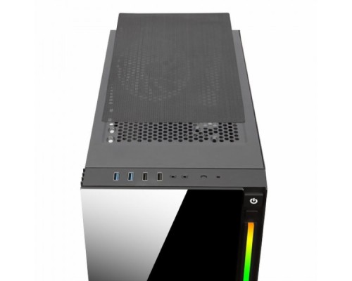 Корпус компьютерный Poseidon  EN42272 ATX, USB3.0x2, USB2.0x2, Front & LeftTempered Glass, Front Rainbow LED Stripe, CY120Fansx4 (Fx3 & Rx1)