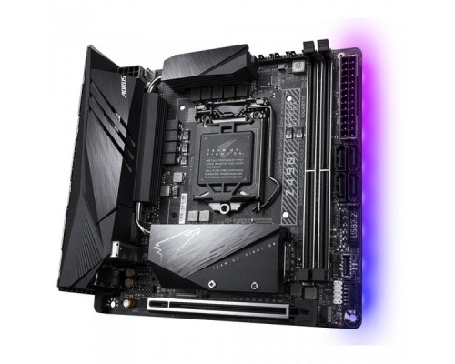 Материнская плата GIGABYTE Z490I AORUS ULTRA, Socket 1200, Intel®490, 2xDDR4-2933, HDMI+DP, 1xPCI-Ex16, 4xSATA3(RAID 0/1/5/10), 2xM.2, 8 Ch Audio, 2,5GLan, Wi-Fi 802.11, (2+4)xUSB2.0, (5+2)xUSB3.2, (1+1)xUSB 3.2 Type-C™, Mini-ITX, RTL