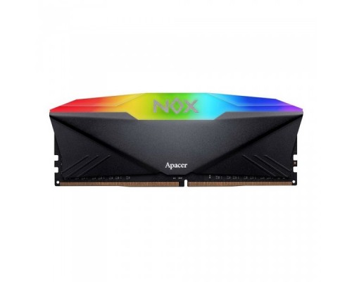 Модуль памяти 16GB Apacer DDR4 2666 DIMM NOX RGB Black Gaming Memory AH4U16G26C08YNBAA-1 Non-ECC, CL16, 1.2V, 1024x8, Heat Shield, XMP 2.0, ASUS, Gigabyte, MSI, ASRock Support, RTL (904997)