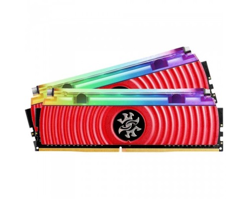 Модуль памяти 32GB ADATA DDR4 3200 DIMM XPG SPECTRIX D80 RGB Red Gaming Memory AX4U3200316G16A-DR80 Non-ECC, CL16, 1.35V, 1024x8, Kit (2x16GB), RTL (775135)