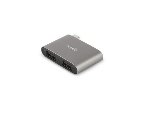 Адаптер-переходник Moshi USB-C to Dual USB-A Adapter - Titanium Gray