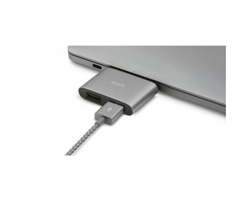 Адаптер-переходник Moshi USB-C to Dual USB-A Adapter - Titanium Gray