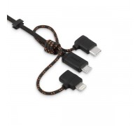 Универсальный зарядный кабель 3 в 1 Moshi Universal Cable. Разъемы Lightning, USB-C и Micro USB. Длина 1 м.                                                                                                                                               