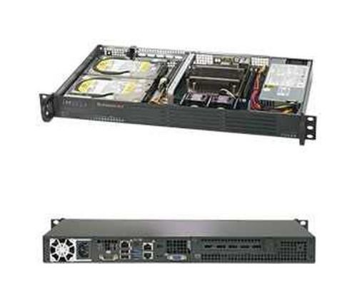 Корпус компьютерный Supermicro Barebone 1U/Dual socket E-2200/Up to 64GB/4 SATA3/2 RJ45/200W